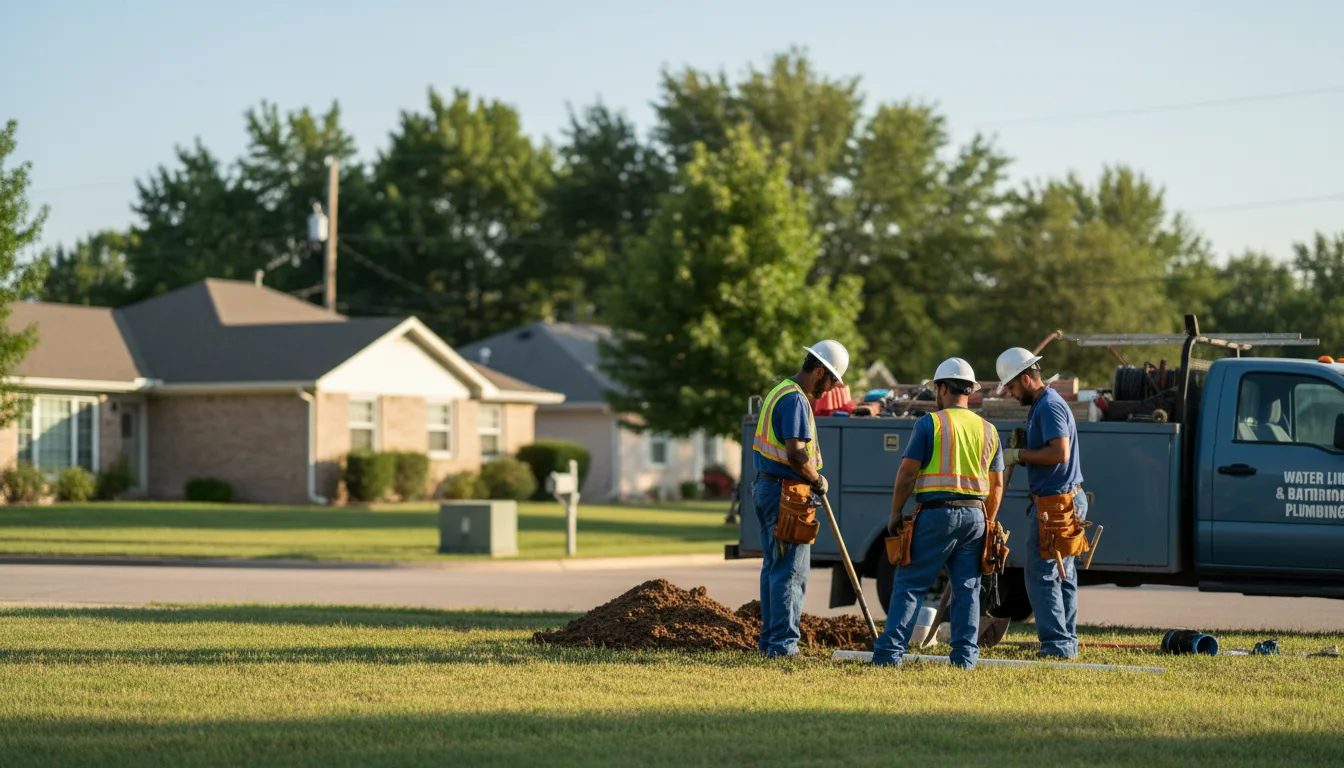 Residential water line and bathroom plumbing service in Aztec, NM